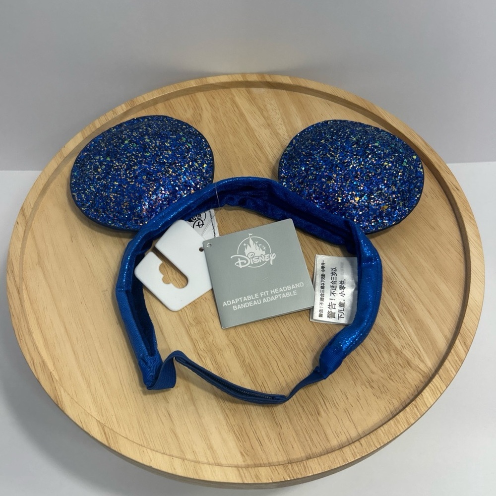 Official Disney Glitter Youth Adjustable Fit Soft Headband Mickey Mouse Ears NEW